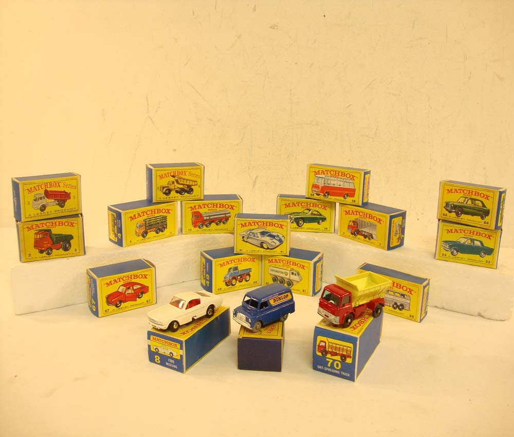 ABT: 18 Assorted Matchbox Vehicles/OBs: Paul V. Ambrose and Drew J. Bauer present: These are a nice group eighteen Assorted Diecast Vehicles that Matchbox made some years ago. Includes great Original Boxes; what is pictured is what you will