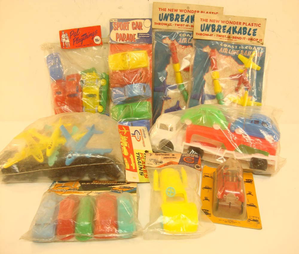 ABT: 9 Header-Packs of Assorted Payton & Premier P: Paul V. Ambrose and Drew J. Bauer present: These are nine Header-Packs of soft-plastic Planes, Trains and Automobiles that Payton & Premier made some time ago. Kindly review all pictures; what you see