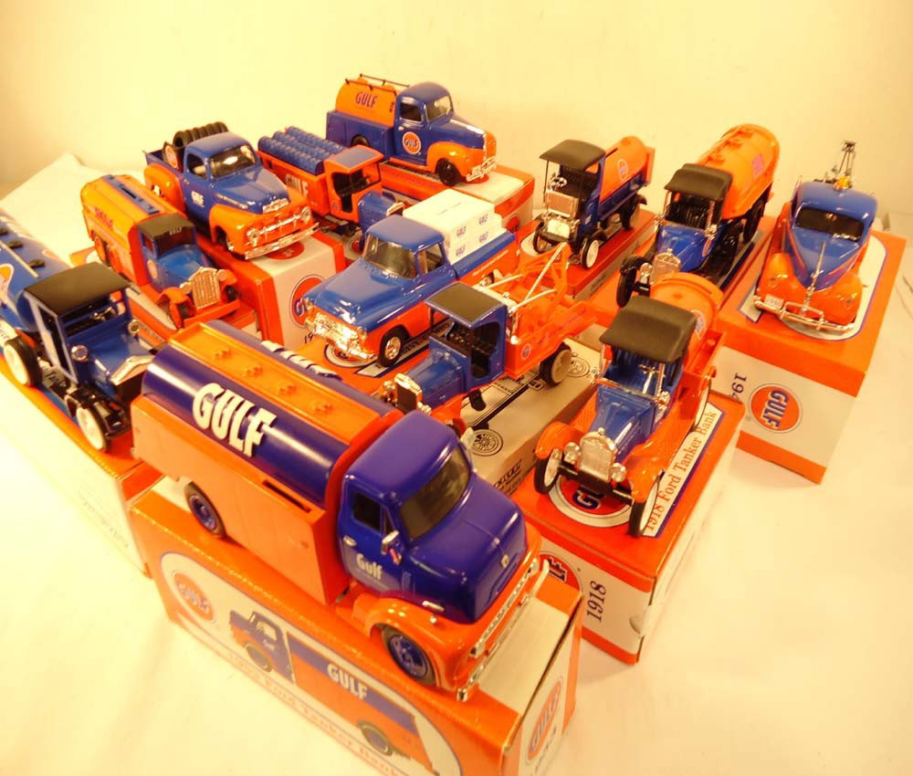 ABT: 12 Assorted Ertl Vehicles/OBs: Paul V. Ambrose and Drew J. Bauer present: These are twelve Assorted Gulf Vehicles that Ertl made a few years ago. Please review the pictures carefully; what you see is what you will receive. Please a