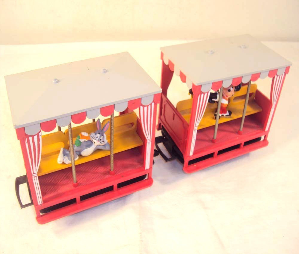 ABT: 2 LGB Mickey Mouse Characters Coach Cars: Paul V. Ambrose and Drew J. Bauer present: These are two Mickey Mouse Characters Coach Cars that LGB made a few years ago. Please look at all the pictures. No Boxes. Please add $16.00 for US-48 Shippi