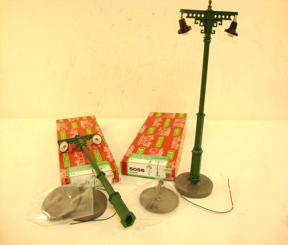 ABT: 2 LGB #5056 Street Lights/OBs: Paul V. Ambrose and Drew J. Bauer present: These are two #5056 Street Lights that LGB made a few years ago. Please look at all the pictures. Original Boxes. Please add $12.00 for US-48 Shipping and In