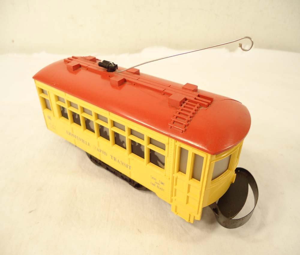 ABT: Lionel #60 Trolley: Paul V. Ambrose and Drew J. Bauer present: This is the #60 Trolley that Lionel made in the middle 1950s. Note crack in Roof and no Box. Please add $14.00 for US-48 Shipping and Insurance.
