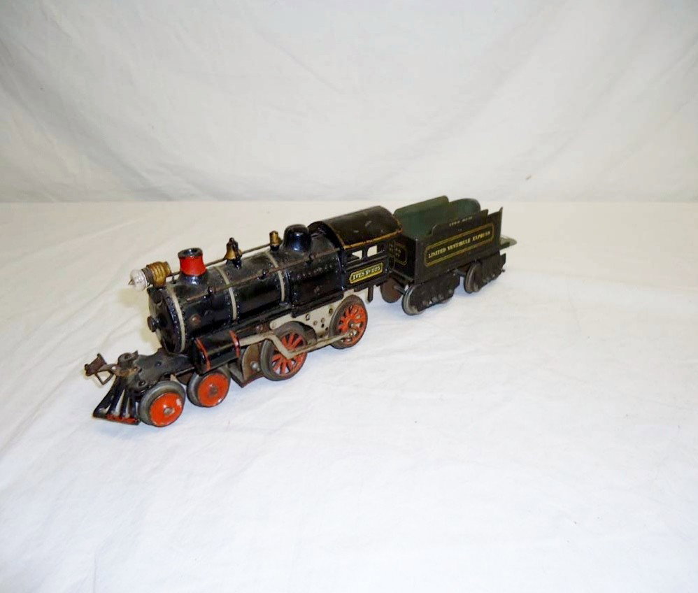 ABT: Ives O Gauge #1125 Diecast Steam Engine & Tend: Paul V. Ambrose and Drew J. Bauer present: These are the #1125 Diecast Steam Engine and Tender that Ives made in O gauge in the 1920s. No Box. Please add $18.00 for US-48 Shipping and Insurance.