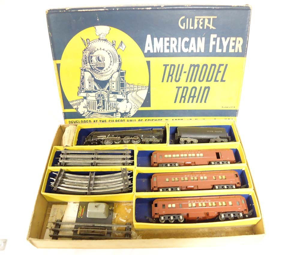 ABT: Great AF #806 Challenger E&T Diecast Passenge: Paul V. Ambrose and Drew J. Bauer present: This is a great 5-item Passenger Set headed by the #806 'Northern' Steam Engine and Tender plus #524 (2) Pullmans and #521 Combine that American Flyer made i