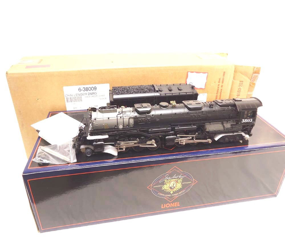 ABT: Mint Lionel #38009 D&RG Challenger Steam Engin: Paul V. Ambrose and Drew J. Bauer present: These are the #38009 D&RG Challenger Steam Engine and Tender that Lionel made a few years ago in the JLC Premium Series. Has all the bells and whistles (pun