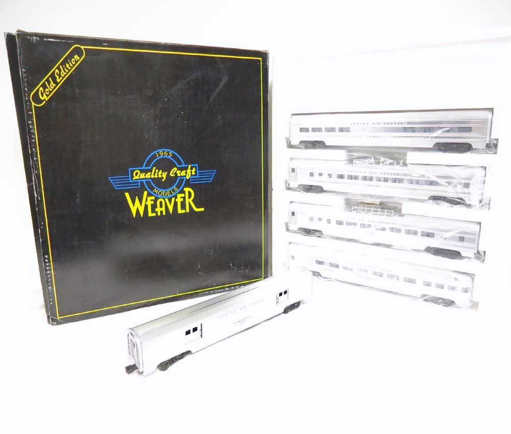 ABT: Mint Weaver Set of 5 Scale D&RG Streamlined Pa: Paul V. Ambrose and Drew J. Bauer present: These are the Set of five Scale D&RG Streamlined Passenger Cars that Weaver made in O Gauge a few years ago. Our Opinion is that they are generally in Mint C