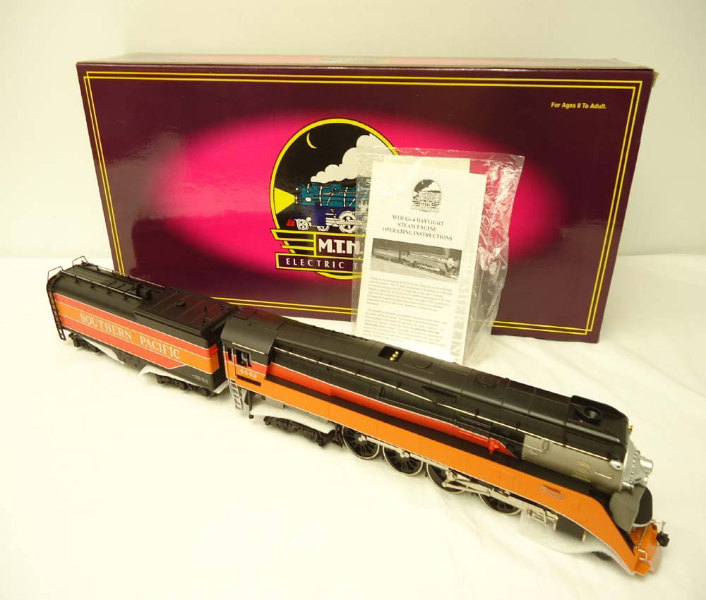 ABT: Mint MTH #20-3029-1 Southern Pacific Daylight: Paul V. Ambrose and Drew J. Bauer present: These are the #20-3029-1 Southern Pacific Scale Daylight GS-4 4-8-4 Steam Engine and Tender that MTH made in O Gauge a few years ago. Features Protosounds, P