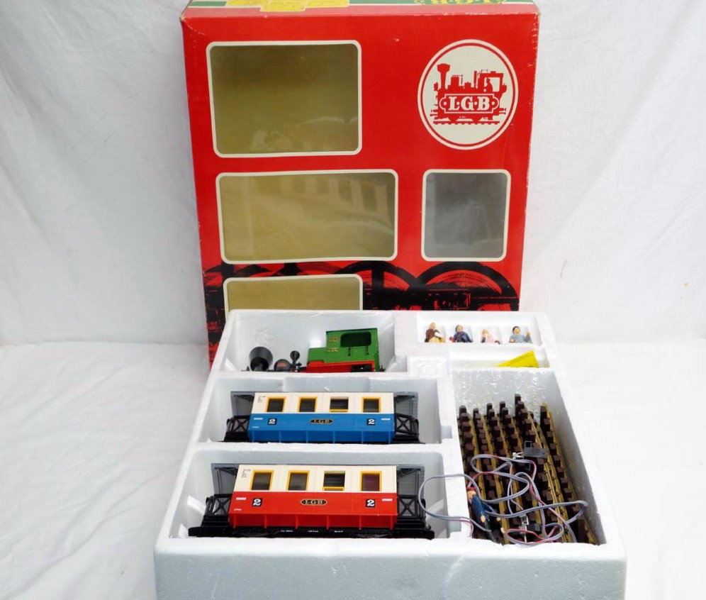 ABT: LGB G Scale: #20301 Passenger Train Set/OB: Paul V. Ambrose and Drew J. Bauer present: This is the #20301 Passenger Train Set that LGB made for G Scale a few years ago. Original Box. Please add $32.00 for US-48 Shipping and Insurance.