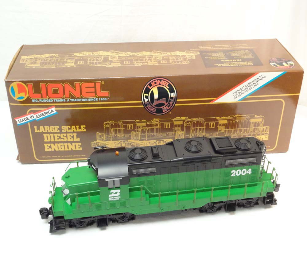 ABT: Lionel G Scale: #85107 Great Northern GP-20 No: Paul V. Ambrose and Drew J. Bauer present: This is the #85107 Great Northern Great Northern GP-20 Non-Powered Diesel that Lionel made for G Scale a few years ago. Original Box. Please add $20.00 for U