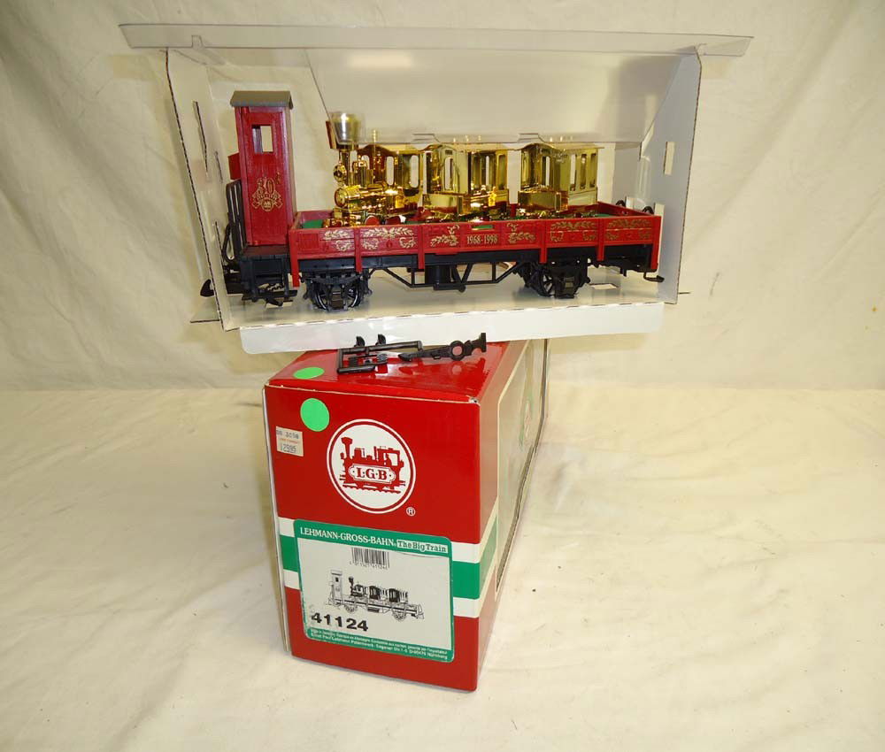ABT: LGB G Scale: #41124 30th Anniversary Christmas: Paul V. Ambrose and Drew J. Bauer present: This is the #41124 30th Anniversary Christmas Flat Car with Toy Train that LGB made for G Scale a few years ago. Original Box. Please add $15.00 for US-48 Sh