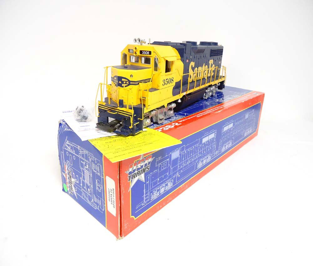 ABT: USA Trains G Scale: #R22207 Santa Fe GP38-2 #3: Paul V. Ambrose and Drew J. Bauer present: This is the #R22207 Santa Fe GP38-2 #3508 Engine that USA Trains made for G Scale a few years ago. Original Box. Please add $22.00 for US-48 Shipping and Ins