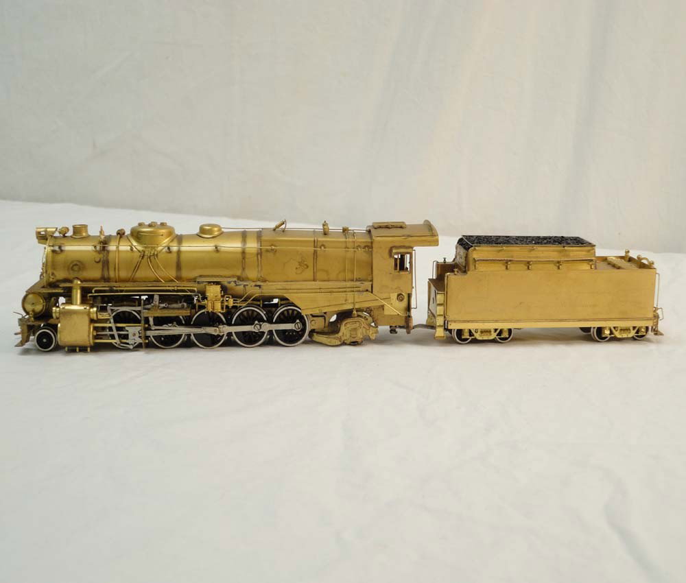 ABT: Olypmia HO Brass: 2-10-2 Steam Engine w/Tender: Paul V. Ambrose and Drew J. Bauer present: This is the 2-10-2 Steam Engine w/Tender that Olympia made in HO Scale a few years ago. Please look at all the pictures; what is pictured is what you will re