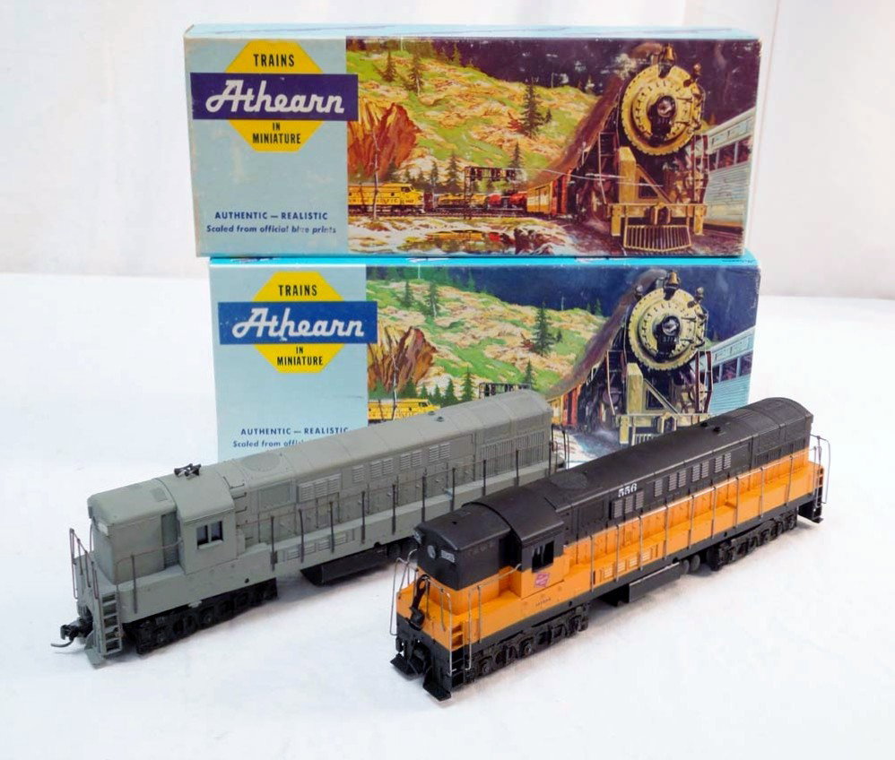 ABT: Athearn HO Scale: 2 FM Trainmaster Diesel Eng: Paul V. Ambrose and Drew J. Bauer present: These are two FM Trainmaster Diesel Engines that Athearn made in HO Scale a few years ago. Please look at all the pictures; what is pictured is what you will