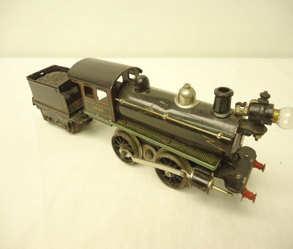 ABT: Great Early O Gauge Marklin #1030 Electric 0-4: Paul V. Ambrose and Drew J. Bauer present: These are the #1030 - 220 Volts Electric Steam 0-4-0 Engine and Tender that Marklin made in O gauge circa the 1910s. Our Opinion is that they are generally i
