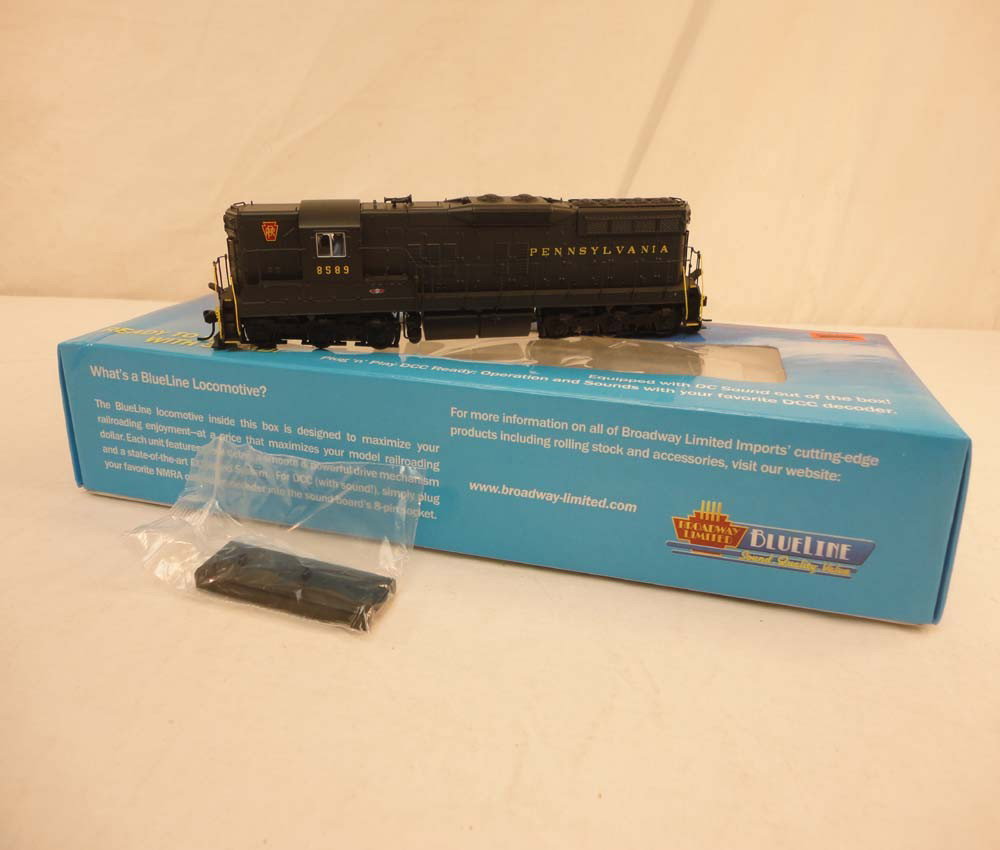 ABT: Broadway Limited HO Scale: #5072 PRR Diesel E: Paul V. Ambrose and Drew J. Bauer present: This is the #5072 PRR Diesel Egnine that Broadway Limited made in HO Scale a few years ago. Please look at all the pictures; what is pictured is what you wil