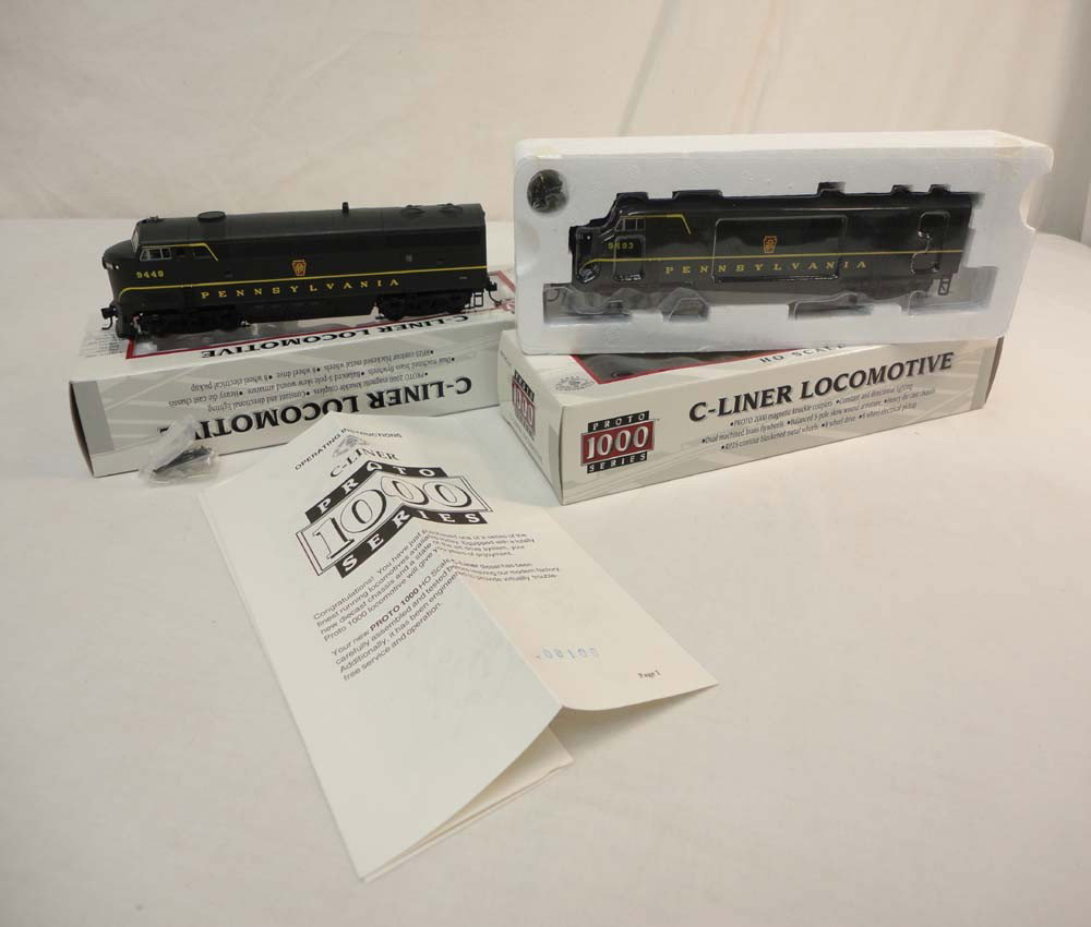 ABT: Life-Like HO Scale; #23988/23989 PRR Diesel E: Paul V. Ambrose and Drew J. Bauer present: These are the #23988/23989 PRR Diesel Engines that Life-Like made in HO Scale a few years ago. Please look at all the pictures; what is pictured is what you 