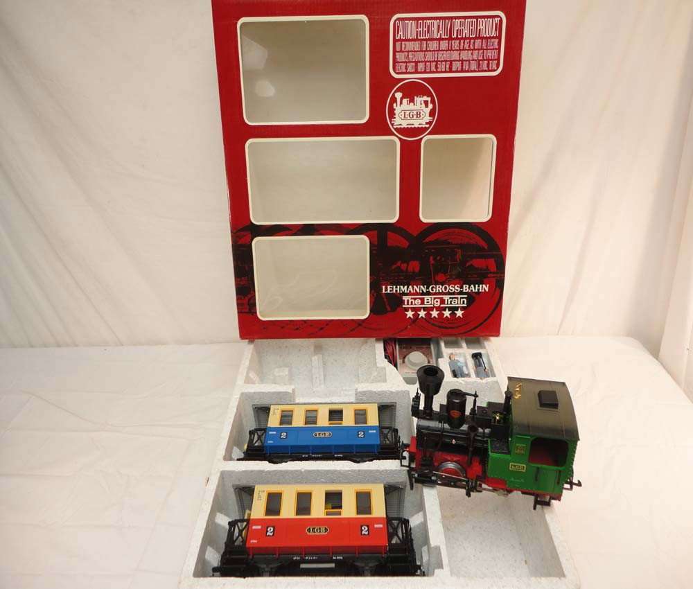 ABT: LGB G Scale: #20301 Passenger Train Set/OB: Paul V. Ambrose and Drew J. Bauer present: This is the #20301 Passenger Train Set that LGB made in G Scale a few years ago. Please look at all the pictures; what is pictured is what you will receive.