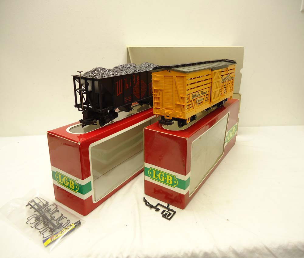ABT: LGB G Scale: White Pass & Yukon Route #4076-W: Paul V. Ambrose and Drew J. Bauer present: These are the White Pass & Yukon Route #4076-W 02 Hopper and the #4168 Freight Car that LGB made in G Scale a few years ago. Please look at all the pictures;