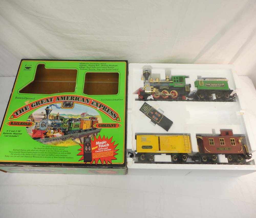 ABT: New Bright G Scale: #95157 The Great American: Paul V. Ambrose and Drew J. Bauer present: This is the #95157 The Great American Express Set that New Bright made in G Scale a few years ago. Please look at all the pictures; what is pictured is what