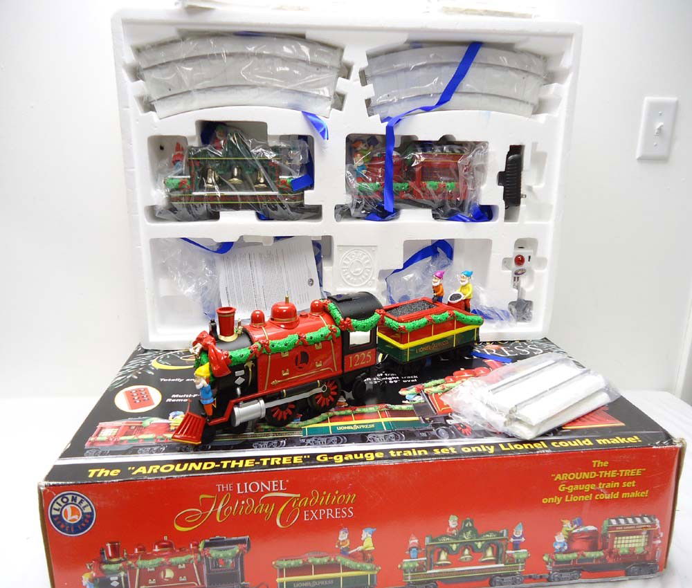 ABT: Lionel G Scale: #7-1100 The Lionel Holiday Tr: Paul V. Ambrose and Drew J. Bauer present: This is the #7-1100 The Lionel Holiday Tradition Express Ready To Run Train Set that Lionel made in G Scale a few years ago. Please look at all the pictures;