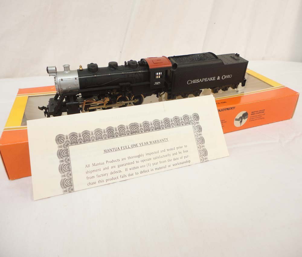 ABT: Mantua HO Scale: #315-24 C&O Steam Engine and: Paul V. Ambrose and Drew J. Bauer present: This is the #315-24 C&O Steam Engine and Tender that Mantua made in HO Scale a few years ago. Please look at all the pictures; what is pictured is what you w