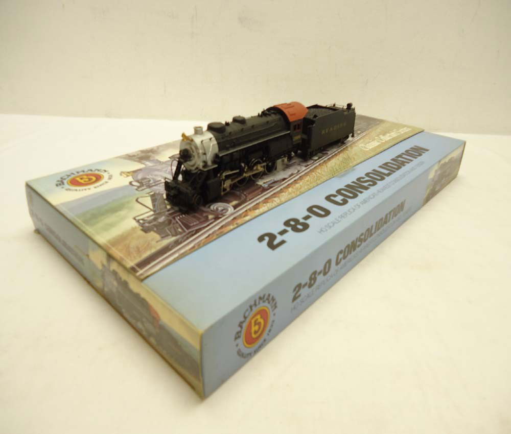 ABT: Bachmann HO Scale: #53010 Reading 2-8-0 Conso: Paul V. Ambrose and Drew J. Bauer present: This is the #53010 Reading 2-8-0 Consolidation Engine and Tender that Bachmann made in HO Scale a few years ago. Please look at all the pictures; what is pic
