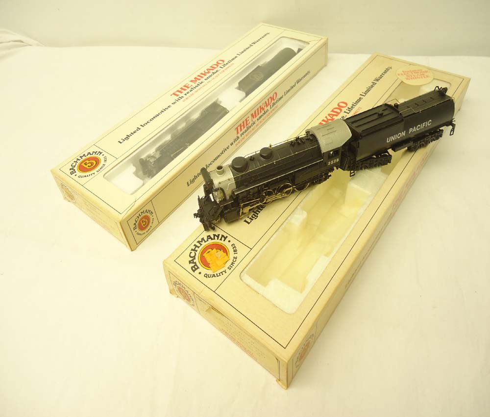 ABT: Bachmann HO Scale: 2 Mikado B&O & UP Engines : Paul V. Ambrose and Drew J. Bauer present: These are two Mikado B&O and UP Engines and Tenders that Bachmann made in HO Scale a few years ago. Please look at all the pictures; what is pictured is what
