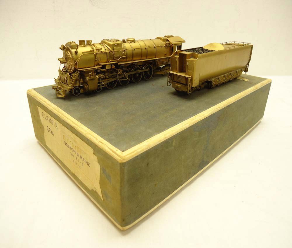 ABT: HO Brass: Olympia/Gem Class R1-d Boston & Mai: Paul V. Ambrose and Drew J. Bauer present: These are the Brass Class R1-d Boston & Maine 4-8-2 'Mountain' Steam Engine and Tender that Olympia/Gem made in Japan some time ago. Our Opinion is that they