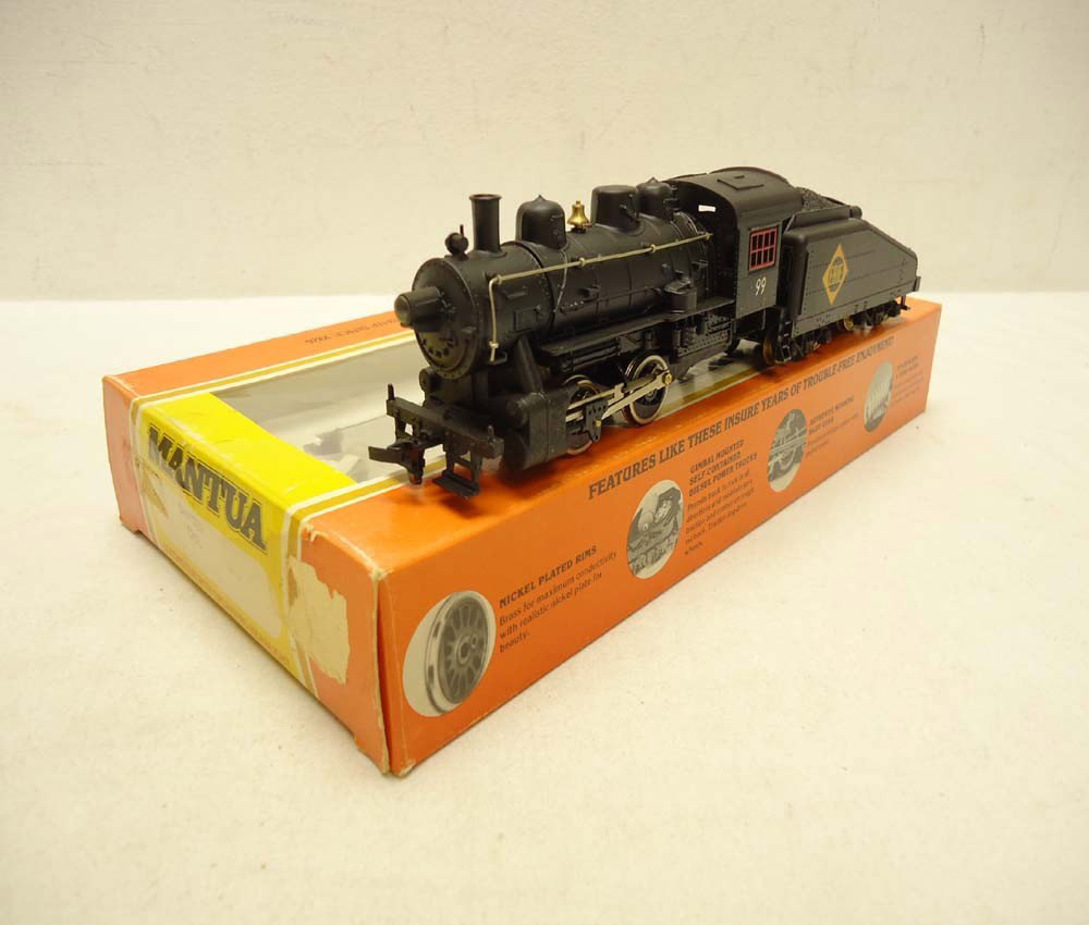 ABT: Mantua HO Scale: Erie Shifter No. 99 Engine a: Paul V. Ambrose and Drew J. Bauer present: This is the Erie Shifter No. 99 Engine and Tender that Mantua made in HO Scale a few years ago. Please look at all the pictures; what is pictured is what you