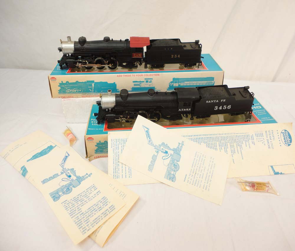 ABT: Model Power HO Scale: #6643 ATSF & #5544 L&N : Paul V. Ambrose and Drew J. Bauer present: These are the #6643 ATSF and the #6644 L&N Pacific Steam Engines and Tenders that Model Power made in HO Scale a few years ago. Please look at all the pictur