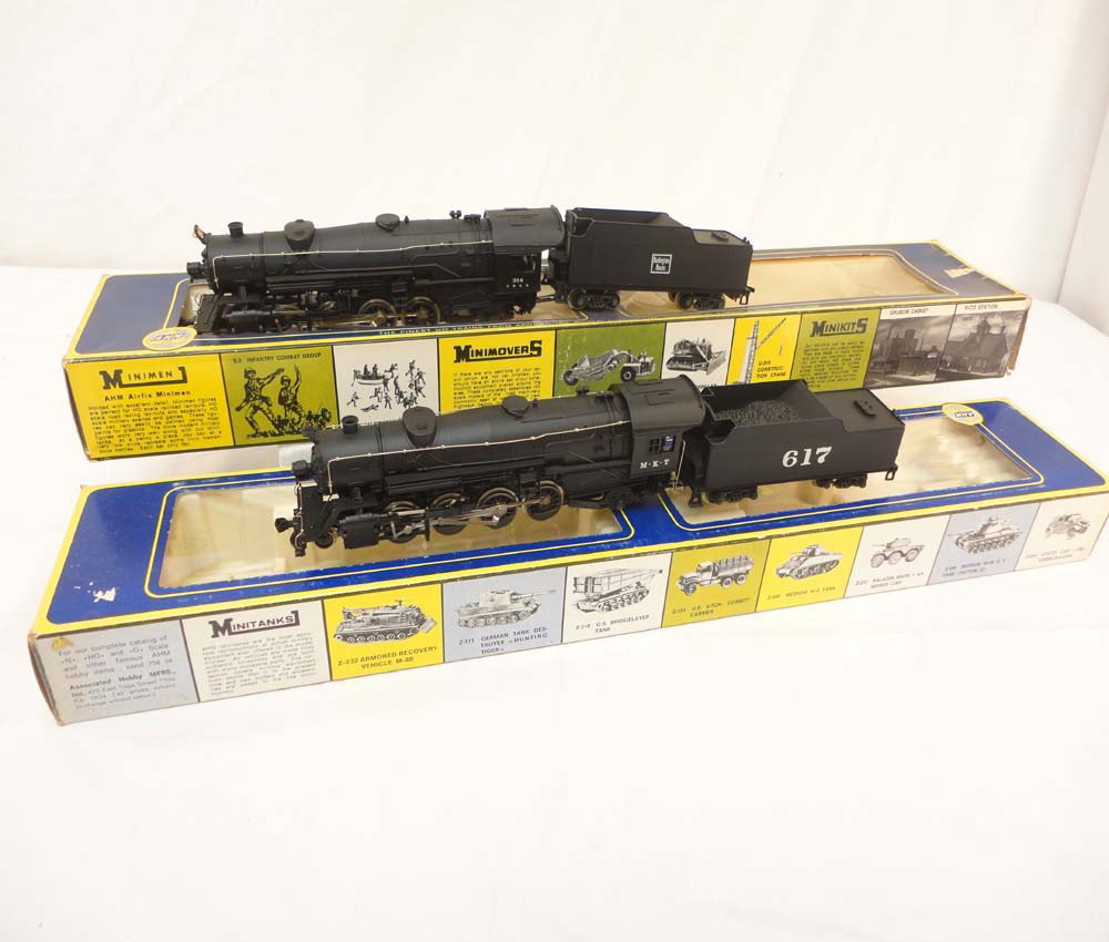 ABT: AHM HO Scale: #5087-E/5089-C Steam Engines an: Paul V. Ambrose and Drew J. Bauer present: These are the #5087-E Burlington Route (probably not correct number) and the #5089-C MKT Steam Engines and Tenders that AHM made in HO Scale a few years ago.