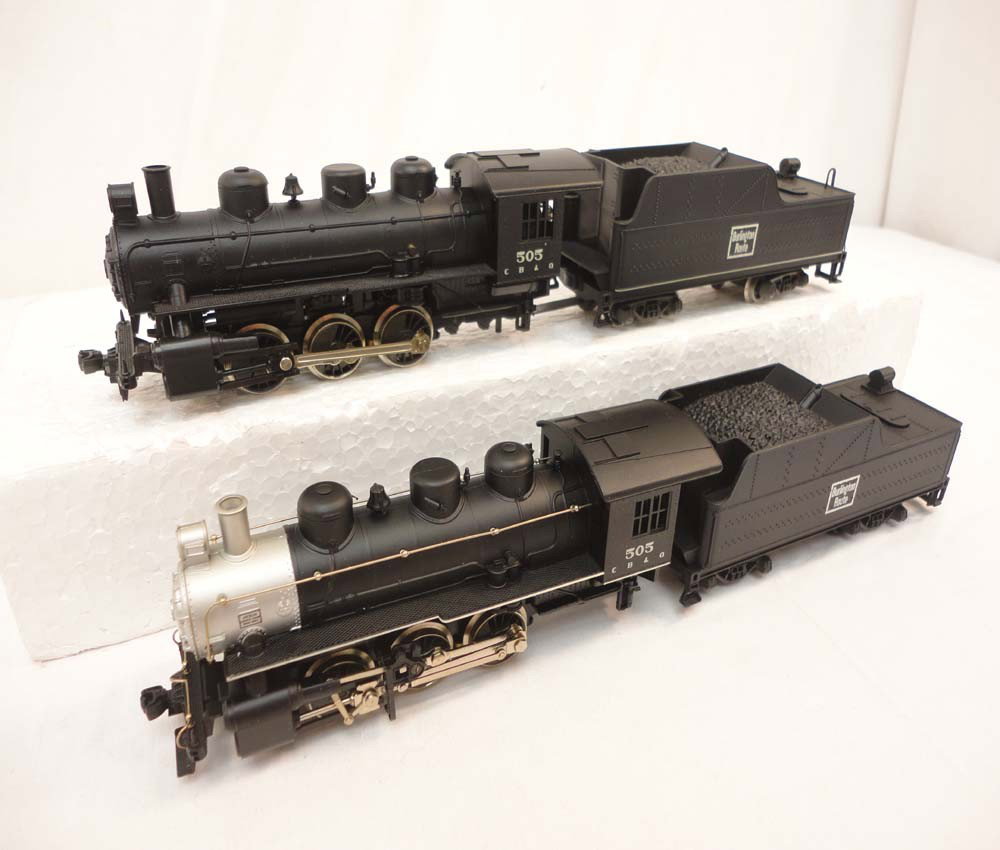 ABT: AHM HO Scale: 2 #505 Burlington Route Steam E: Paul V. Ambrose and Drew J. Bauer present: These are two #505 Burlington Route Steam Engines and Tenders that AHM made in HO Scale a few years ago. Please look at all the pictures; what is pictured is