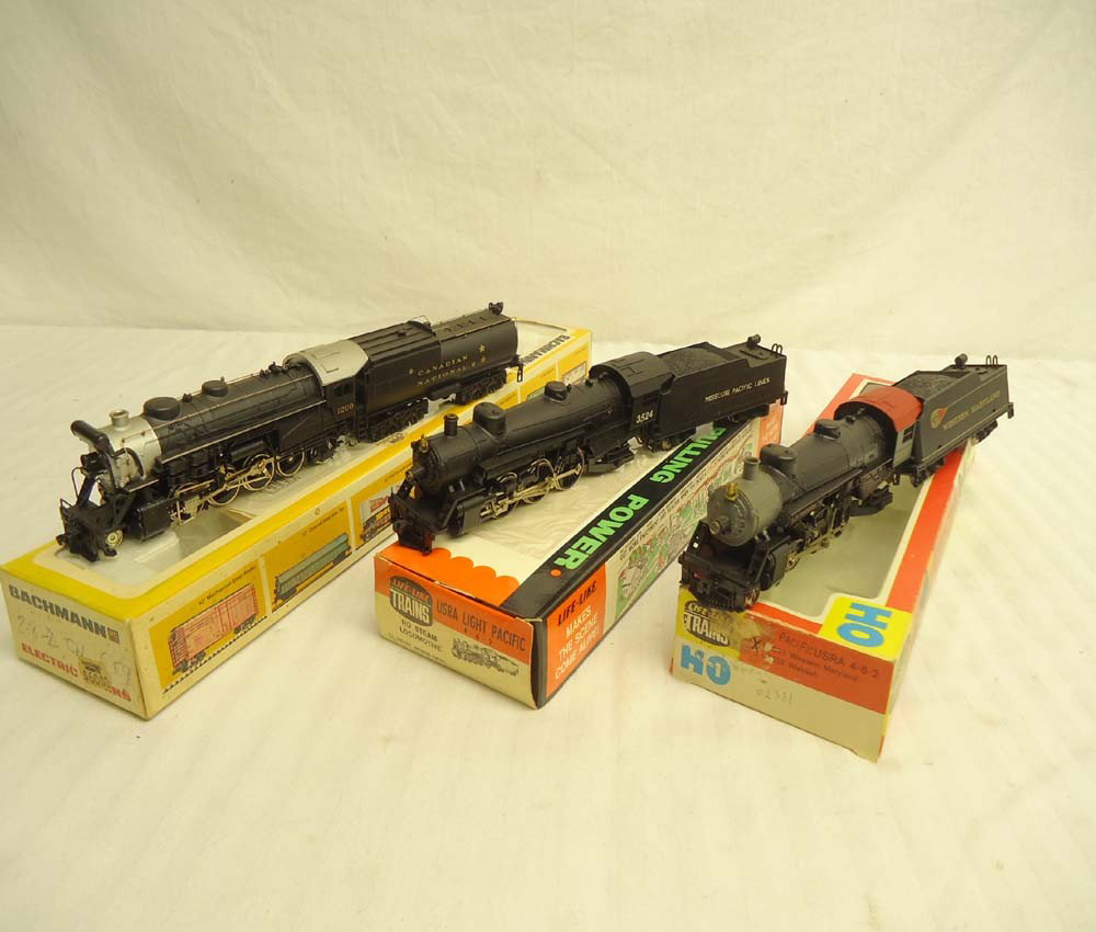 ABT: Life-Like/Bachmann HO Scale: #02331/08332/659: Paul V. Ambrose and Drew J. Bauer present: These are the #02331 Western Maryland, the #08332 Missouri Pacific and the #659 Canadian National Engines and Tenders that Life-Like/Bachmann made in HO Scal