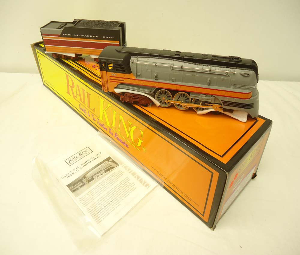 ABT: Mint MTH #30-1127-1 Milwaukee Road Hiawatha St: Paul V. Ambrose and Drew J. Bauer present: These are the #30-1127-1 Hiawatha 4-6-4 Milwaukee Road Hudson Steam Engine and Tender with Protosounds and Protosmoke that MTH made in O Gauge a few years ag