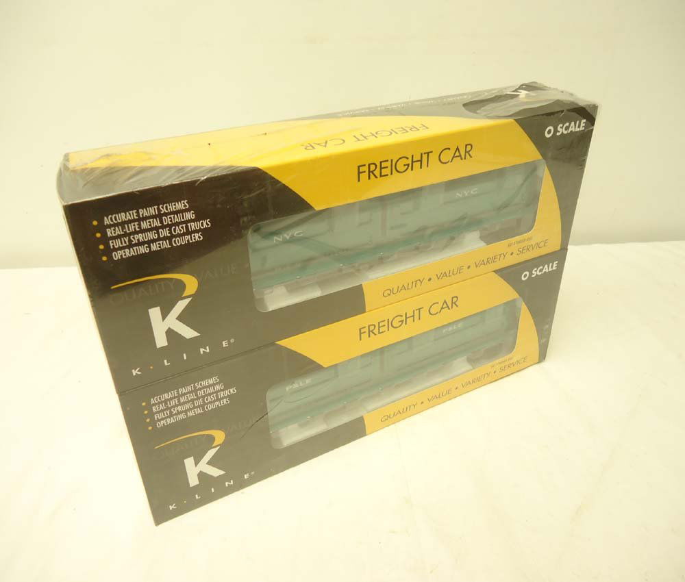 ABT: Mint/Sealed K-Line #K676-1752A NYC & #K676-17: Paul V. Ambrose and Drew J. Bauer present: These are the #K676-1752A NYC and the #K676-1753 P&LE Coil Cars that K-Line made a few years ago. Our Opinion is that they are generally in Mint Condition. O