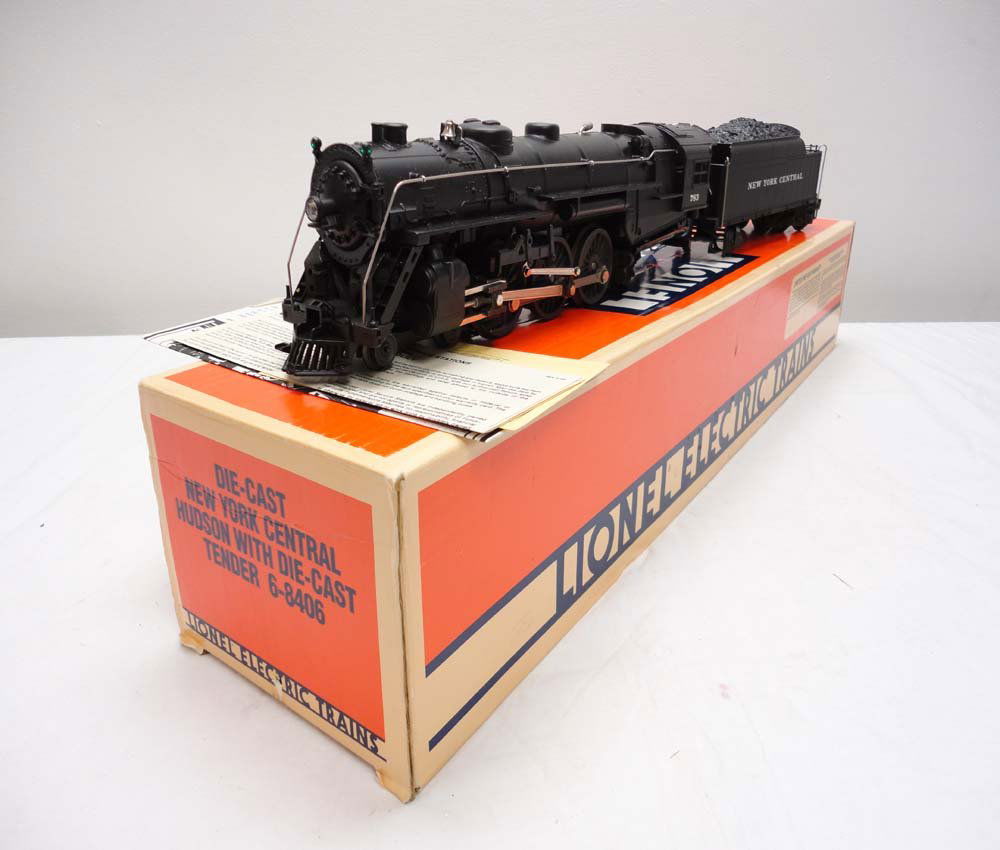 ABT: Lionel #8406 Diecast Hudson 783 Black Steam E: Paul V. Ambrose and Drew J. Bauer present: These are the #8406 Diecast New York Central "783" Hudson Steam Engine and Diecast Tender with Whistle and Sounds of Steam that Lionel made in the early 1980
