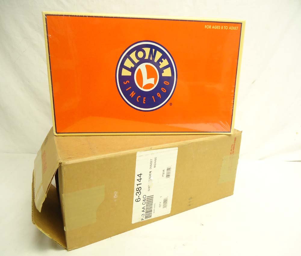 ABT: Mint/Sealed Lionel #38144 C&O F-3 AA Diesels/: Paul V. Ambrose and Drew J. Bauer present: These are the #38144 C&O F-3 AA Diesels that Lionel made a few years ago. Features Dual Motors, Command Control, Railsounds, Directional Lighting and Electro