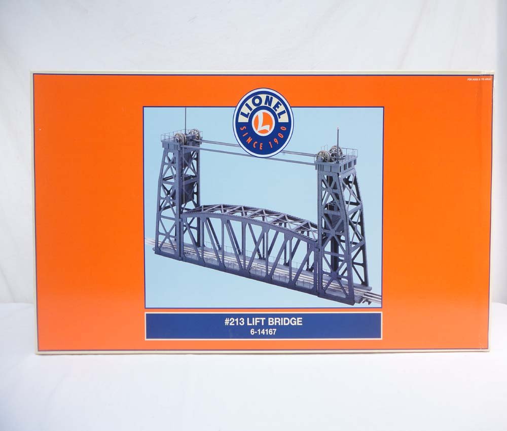 ABT: Mint Lionel #14167 (213) Operating Lift Bridg: Paul V. Ambrose and Drew J. Bauer present: This is the #14167 Operating Lift Bridge that Lionel made a few years ago based on the never-manufactured #213 Bridge that was shown in the 1950 Catalog. Our