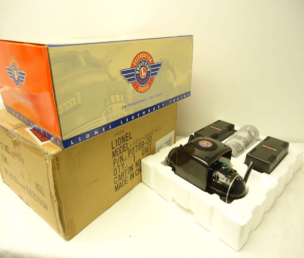 ABT: Mint Lionel #22982 ZW Transformer & Controlle: Paul V. Ambrose and Drew J. Bauer present: This is the #22982 Post-War Celebration Series ZW Transformer and Controller Set that Lionel made a few years ago. Includes two #135 Watts Transformer (for a