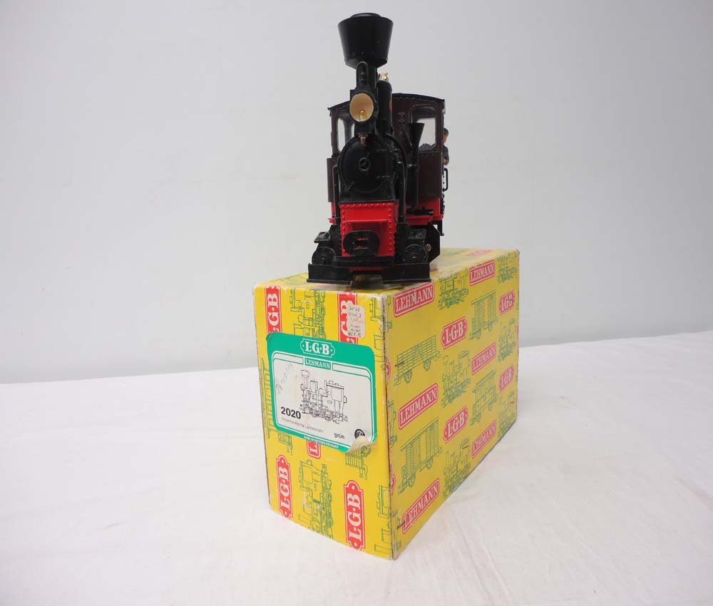 ABT: LGB G Scale: #2020 Black 0-4-0 Steam Engine/OB: Paul V. Ambrose and Drew J. Bauer present: This is the #2020 Engine that LGB made for G Scale a few years ago. Our Opinion is that it is generally in Like New Condition. Original Box. All Original in