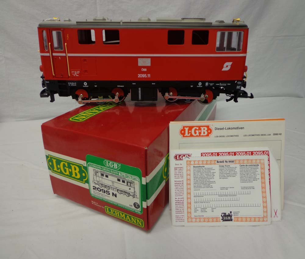 ABT: LGB G Scale: #2095 N Engine/OB: Paul V. Ambrose and Drew J. Bauer present: This is the #2095 N Engine that LGB made for G Scale a few years ago. Our Opinion is that it is generally in Like New Condition. Original Box. All Original i