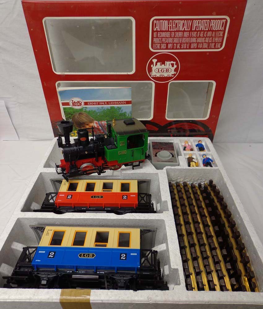 ABT: LGB G Scale: #20301 Steam Passenger Train Set/: Paul V. Ambrose and Drew J. Bauer present: This is the #20301 Passenger Train Set that LGB made for G Scale a few years ago. Our Opinion is that the Set is generally in Like New Condition. Original Bo