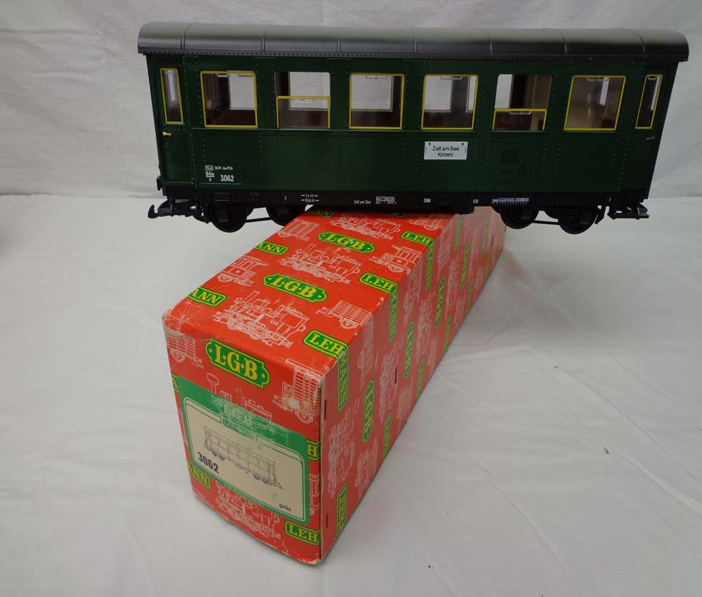 ABT: LGB G Scale: #3062 Passenger Car/OB: Paul V. Ambrose and Drew J. Bauer present: This is the #3062 Passenger Car that LGB made for G Scale a few years ago. Our Opinion is that it is generally in Like New Condition. Original Box. All Origi