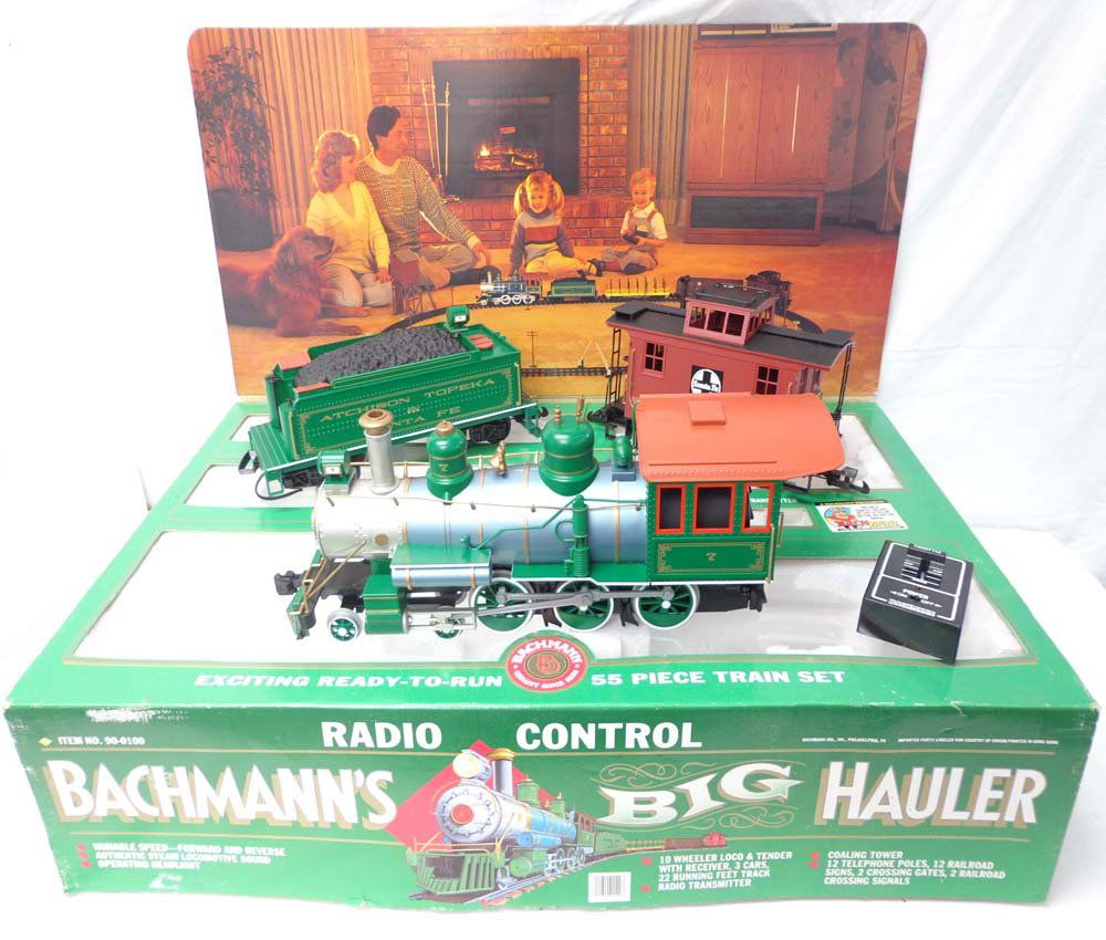 ABT: Bachmann G Scale: #90-0100 Incomplete Freight: Paul V. Ambrose and Drew J. Bauer present: This is the #90-0100 Incomplete Freight Train Set that LGB made in G Scale a few years ago. Only has engine, tender, caboose, & transmitter). Our Opinion is