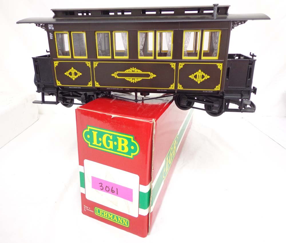 ABT: LGB G Scale: #3061 Passenger Car/OB: Paul V. Ambrose and Drew J. Bauer present: This is the #3061 Passenger Car that LGB made in G Scale a few years ago. Our Opinion is that it is generally in Like New Condition. Original Box. All Origin