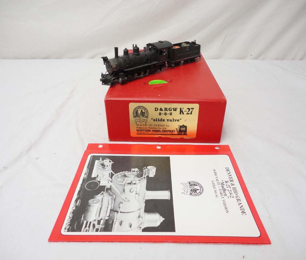 ABT: Brass Westside Model Co. HO Scale: D&RGW 2-8-: Paul V. Ambrose and Drew J. Bauer present: These are the Brass D&RGW 2-8-2 Engine and Tender that Westside Model Co. made in HO Scale a few years ago. Please review the pictures; what is shown is what
