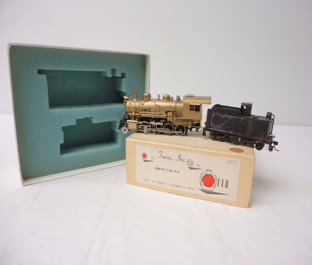 ABT: Brass Trains Inc HO Scale: D.&R.G.W. C-48 Eng: Paul V. Ambrose and Drew J. Bauer present: These are the Brass D.&R.G.W. C-48 Engine & #899 Tender that Trains Inc made in HO some time in the past. Examine the pictures closely; what is shown is what