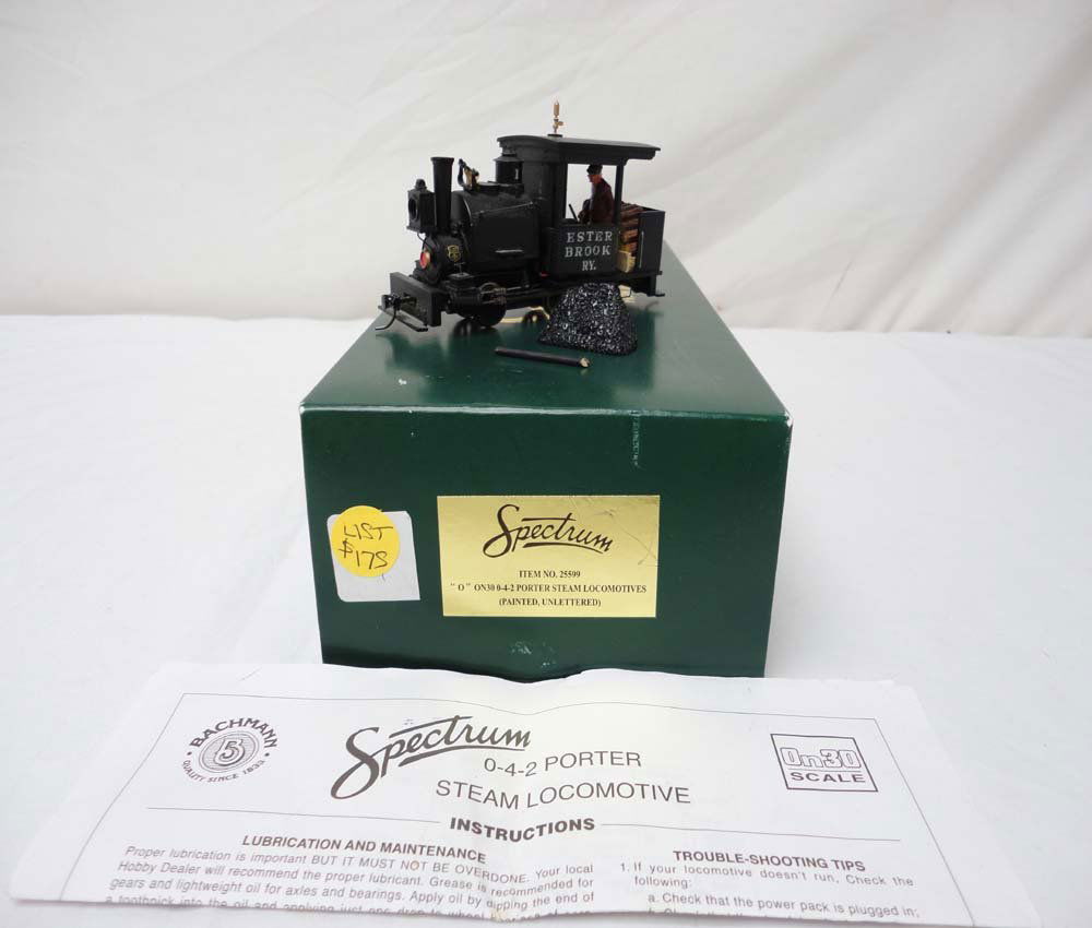 ABT: Bachmann On30 Scale: #25599 Unlettered 0-4-2: Paul V. Ambrose and Drew J. Bauer present: This is the #25599 Unlettered 0-4-2 Porter Steam Locomotive that Bachmann made in On30 Scale some time ago. Please review all pictures: what is shown is what