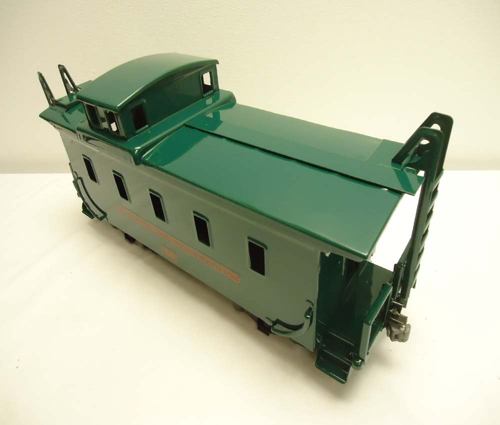 ABT: Buddy L Reproduction Outdoor Railroad #3017 Ca: Paul V. Ambrose and Drew J. Bauer present: This is a recent reproduction by T-Reproductions of the #3017 Caboose that Buddy L originally made as an Outdoor Railroad item in the 1920s. Examine the pict