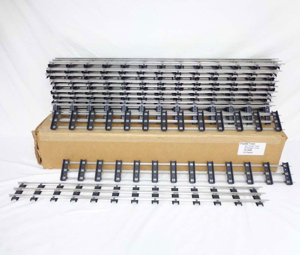 ABT: MTH Standard Gauge: #10-1045 24 pcs. Straight: Paul V. Ambrose and Drew J. Bauer present: These are the #10-1045 twenty-four pieces of Straight Track that MTH made a few years ago in Standard Gauge. Our Opinion is that they are generally in Mint C